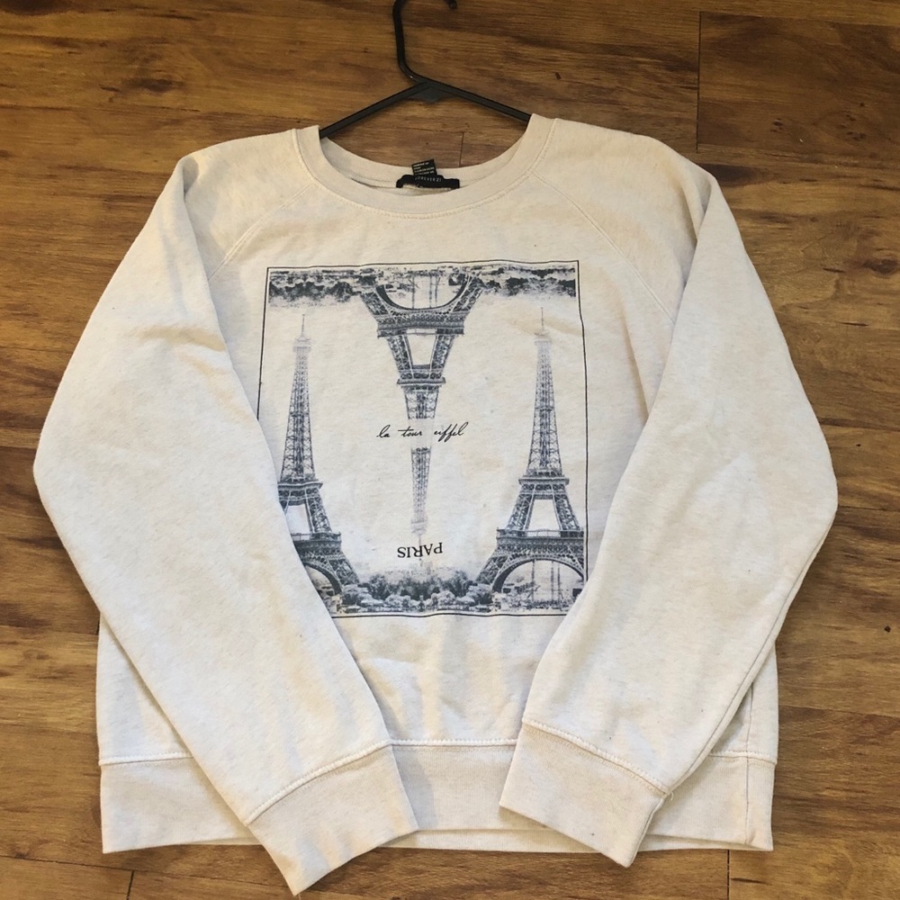Cream Colored Paris Sweatshirt